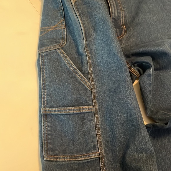 Smith's Workwear Stretch Relaxed Fit Carpenter Jean Dark Blue Size 34x34 - Picture 9 of 14